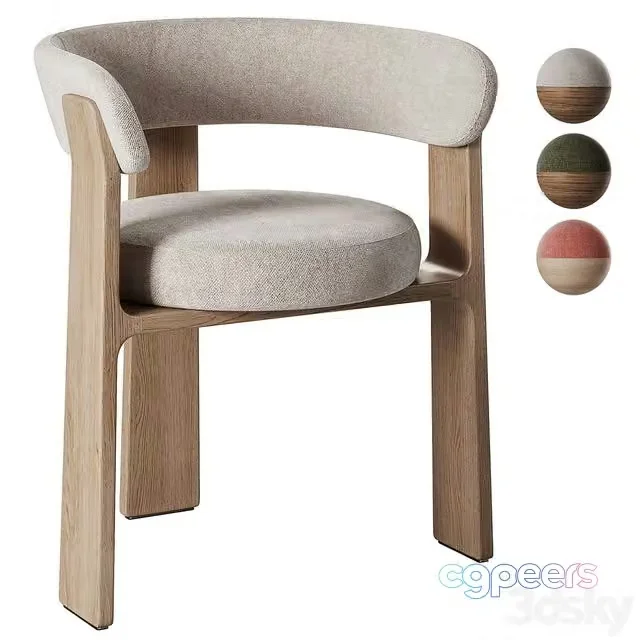 3ds Max Free – 161 Granite 3-legged chair by Kavehome
