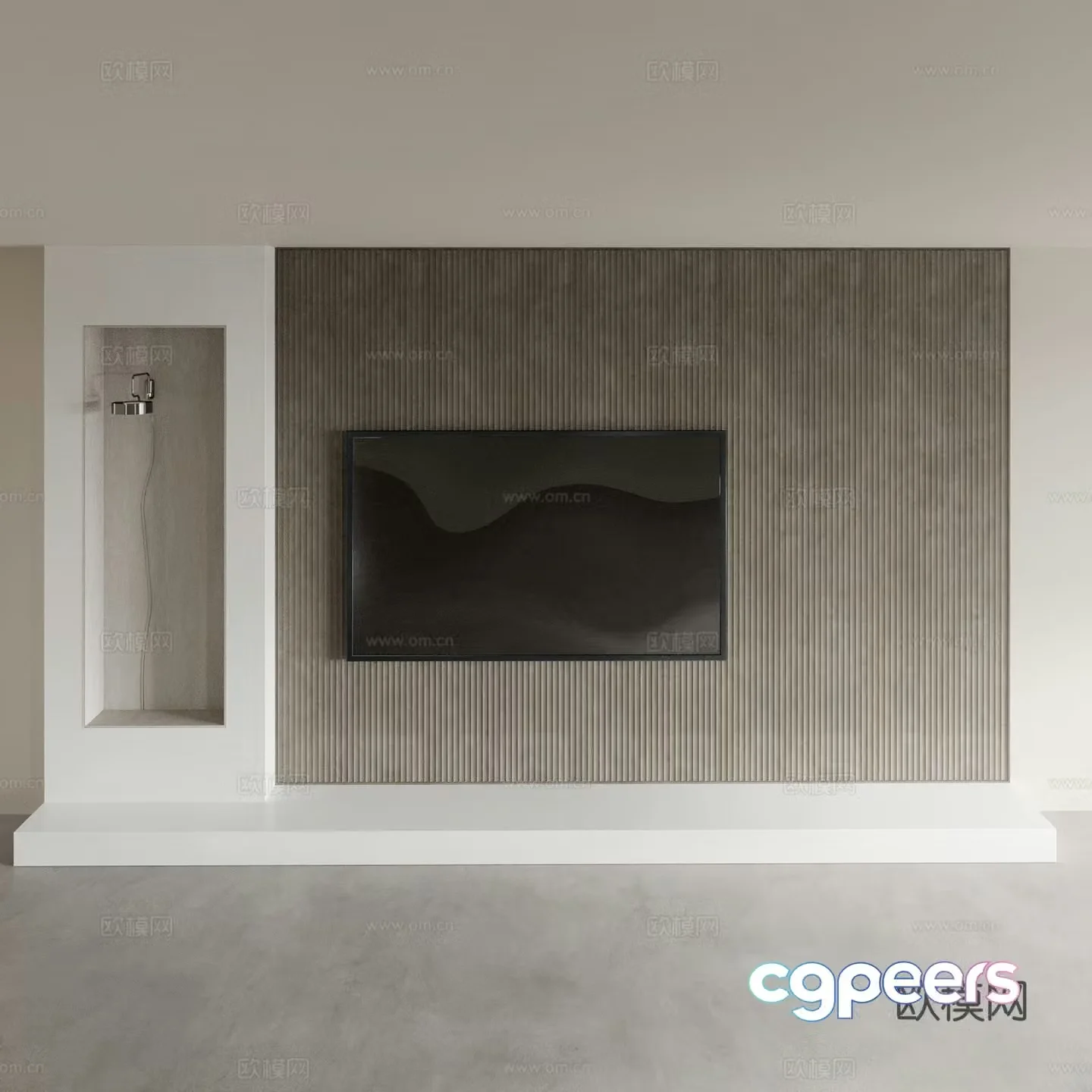 Modern TV background wall TV background cabinet 3D model