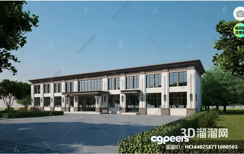 A 3D Rendering Of A Modern House 3D Model – 19493 – VRAY Render