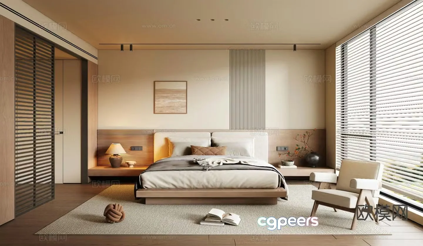 Medieval style bedroom master bedroom 3d model