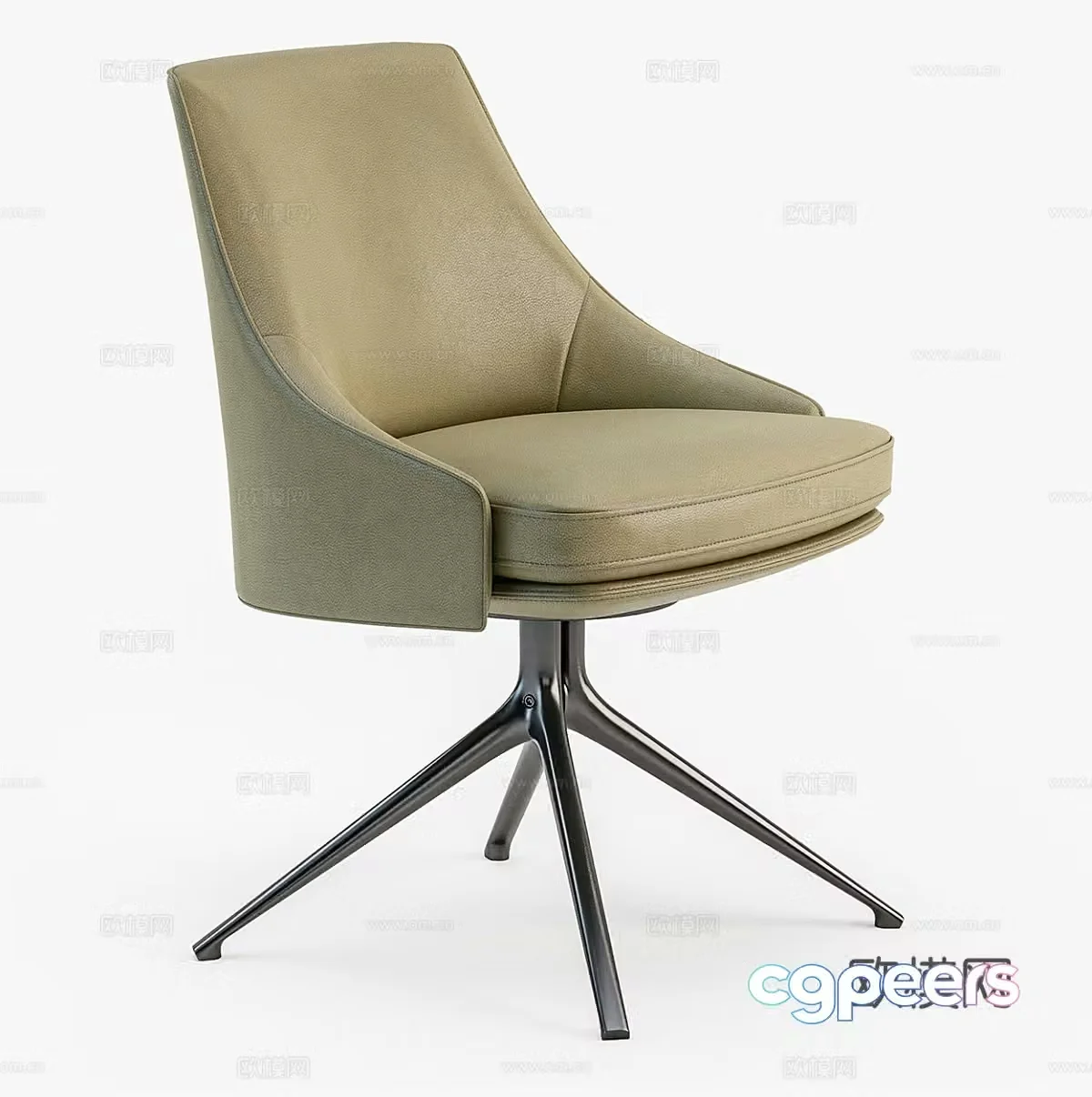 Modern office chair Leather office chair Leather book chair Leather lounge chair Leather single chair Leather 3d model