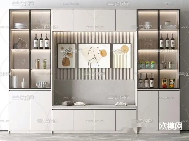 Modern Kitchen Cabinetry 3D Model – 2170 – VRAY Render