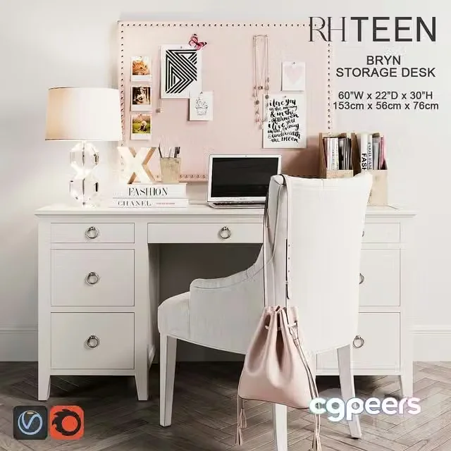 3ds Max Free – Bryn Storage Desk