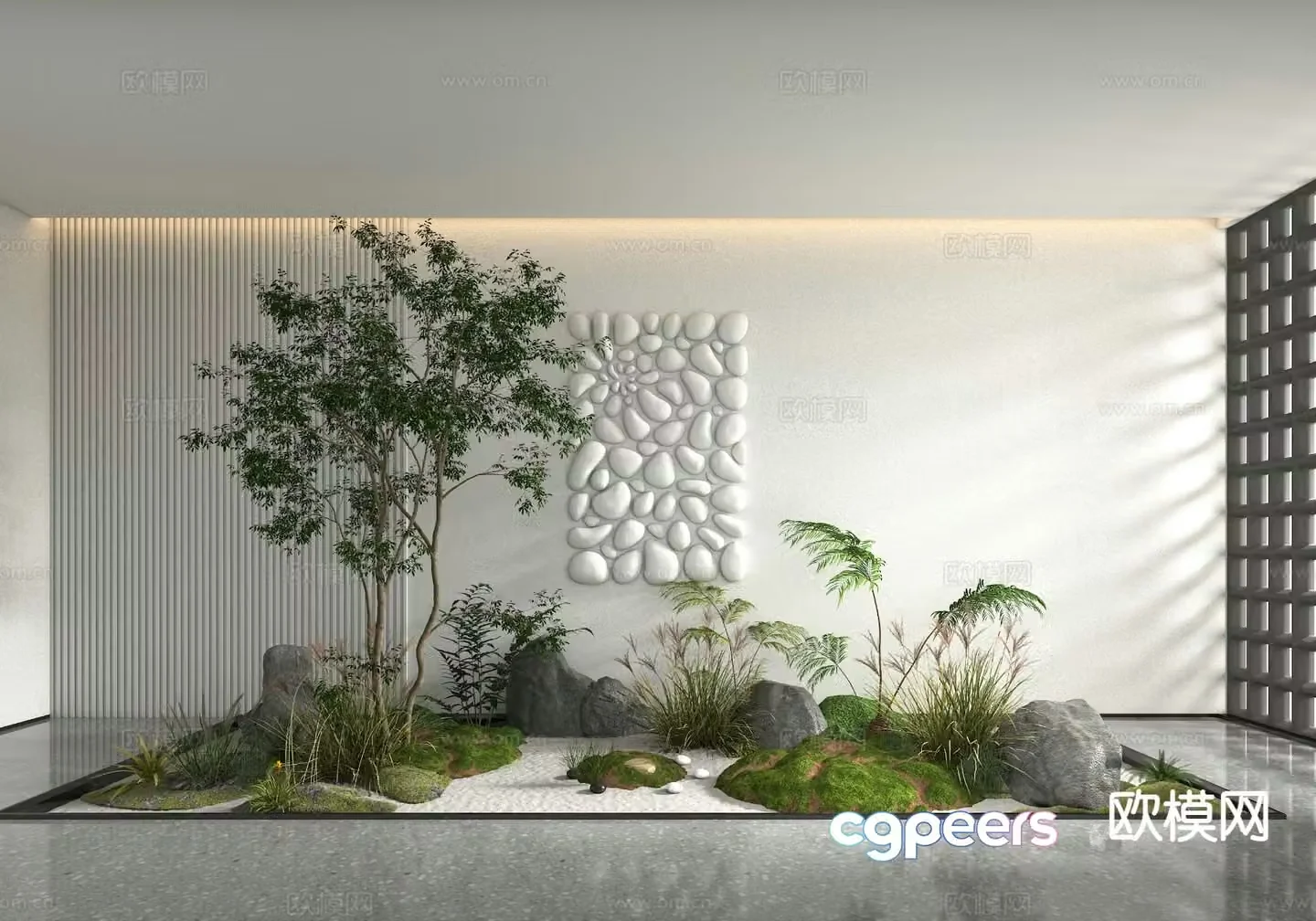 Modern interior landscape interior landscaping 3d model