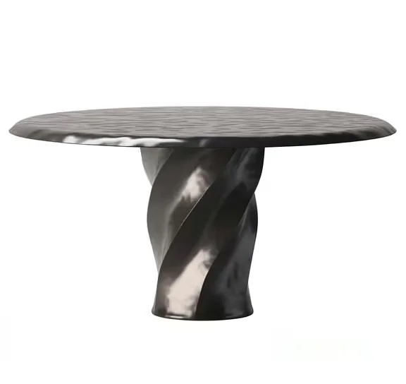 A Table With A Twisted Metal Base 3D Model – 5802 – VRAY Render