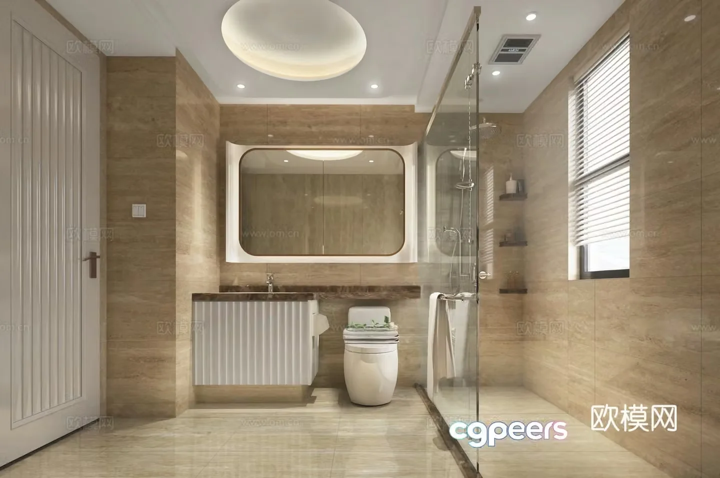 Modern bathroom bathroom 3d model