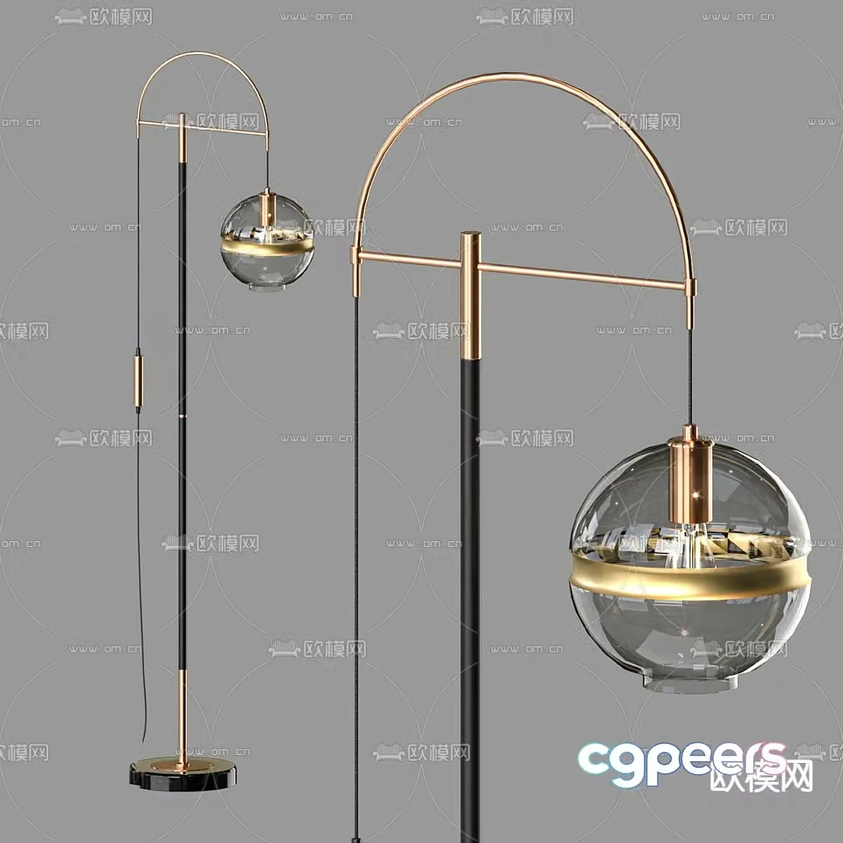 Light luxury floor lamp 3D model