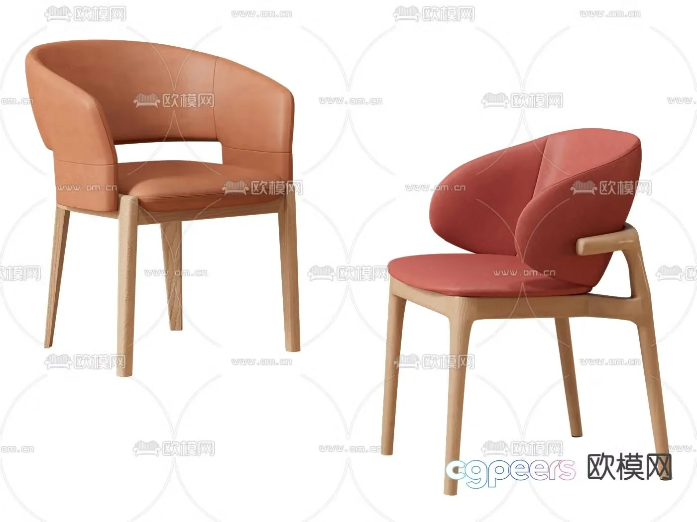 Modern chair dining chair 3d model