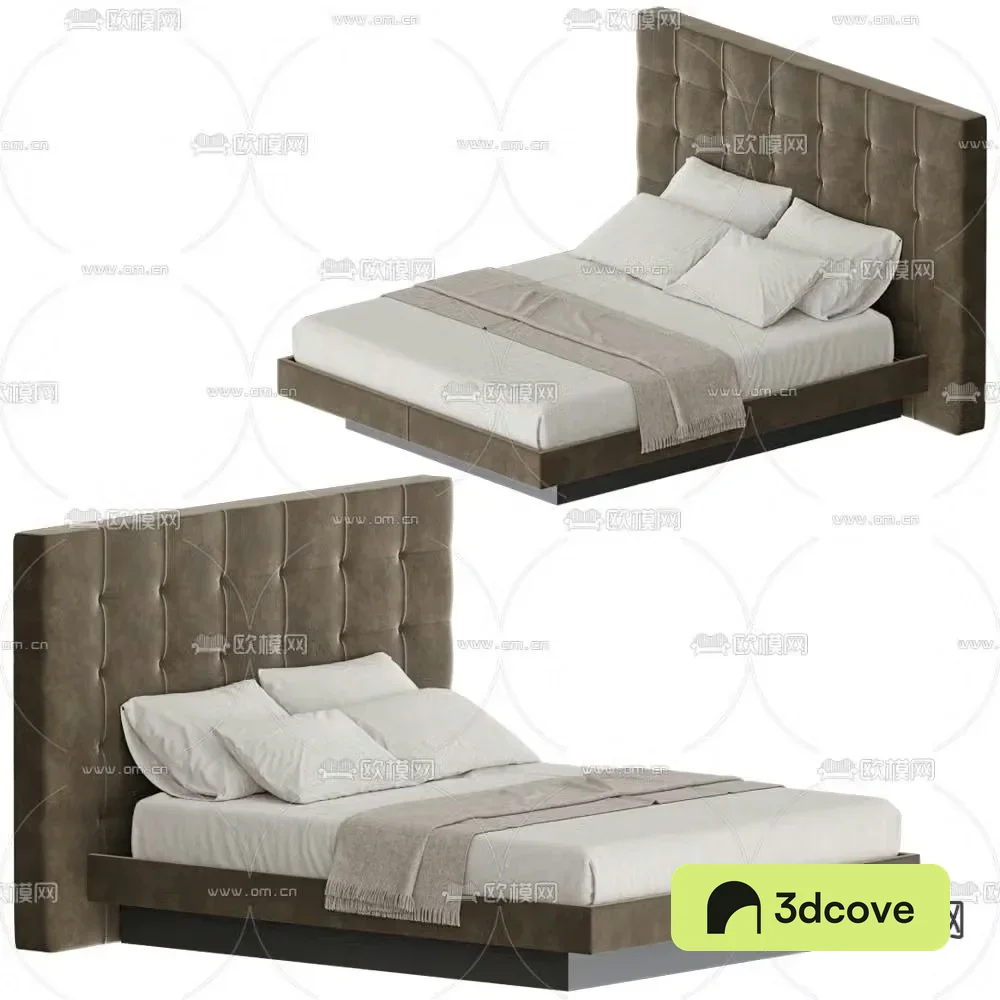 MisuraEmme leather double bed
