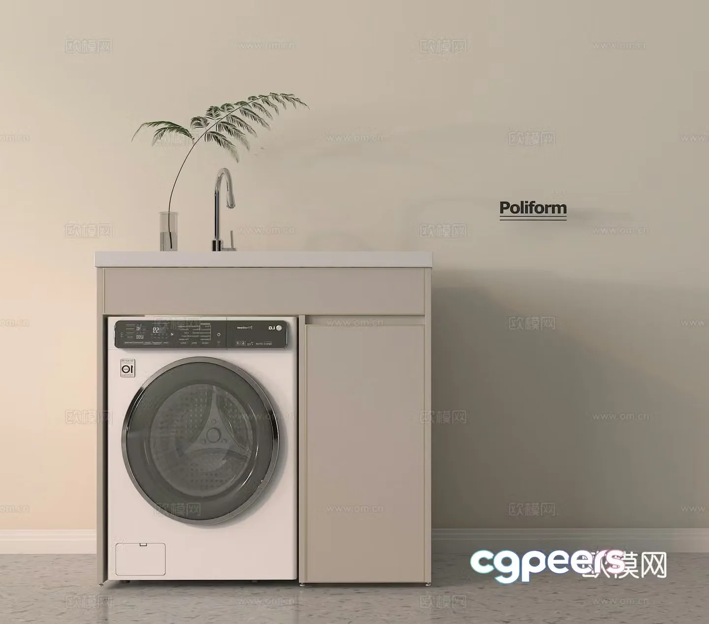 Washing cabinet 3d model
