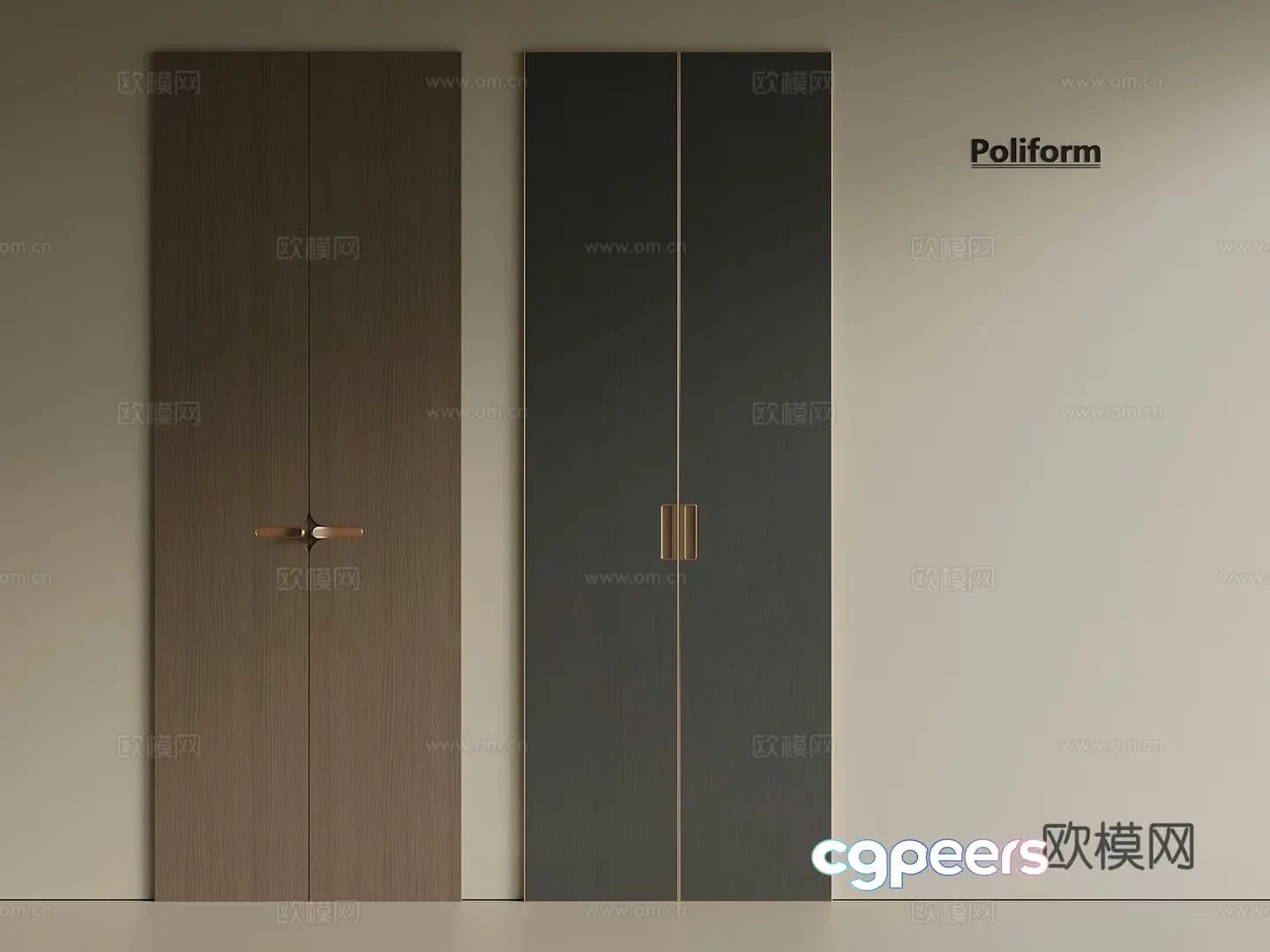 Poliform Door 3D Model – 15991 – VRAY Render