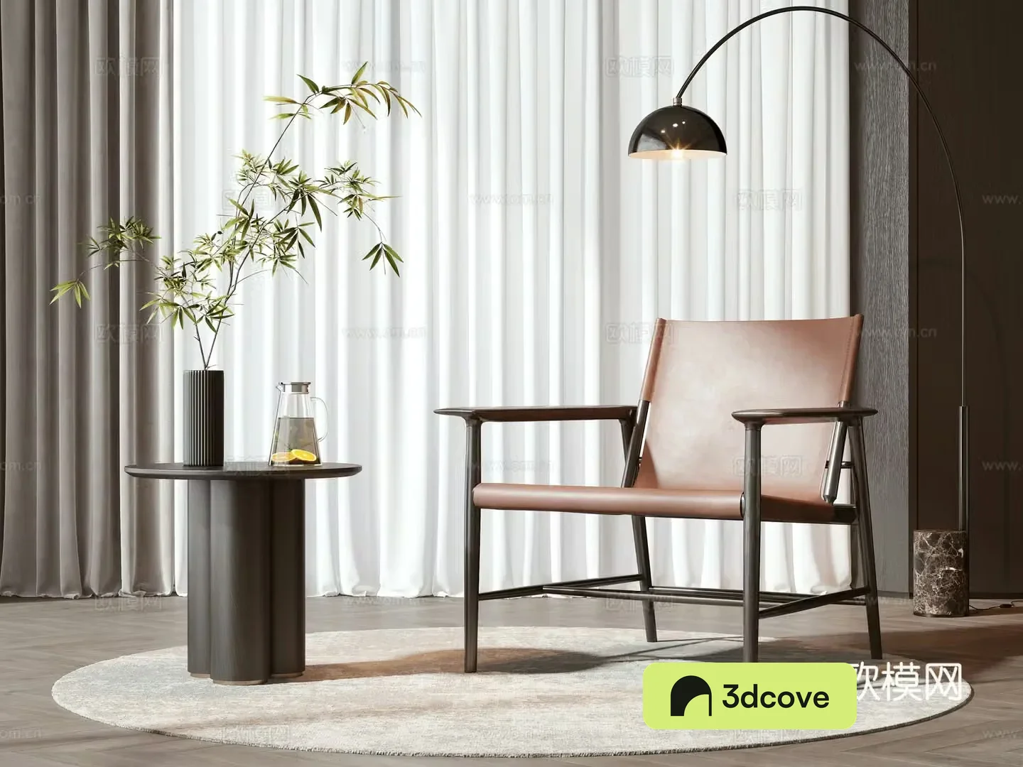 New Chinese casual chair coffee table combination