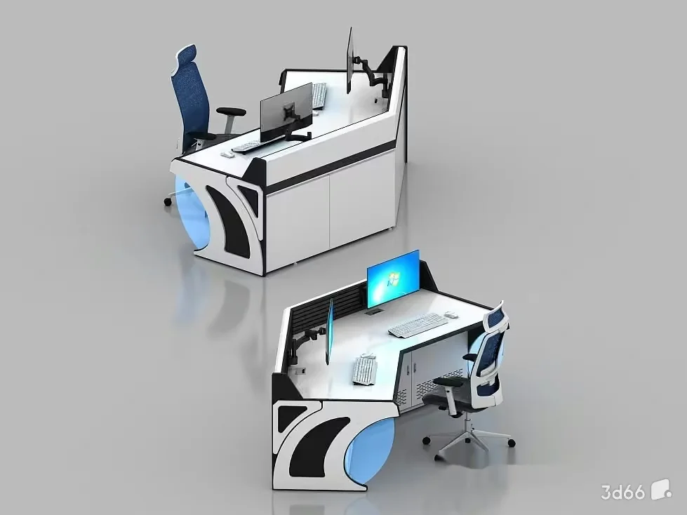 Modern Office Desks 3D Model – 21482 – VRAY Render