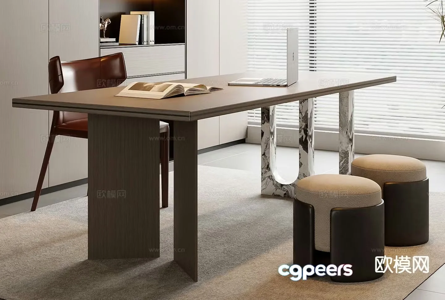 Modern desk chair 3d model