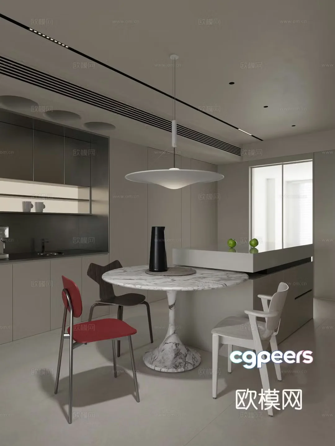 Modern Italian restaurant 3d model