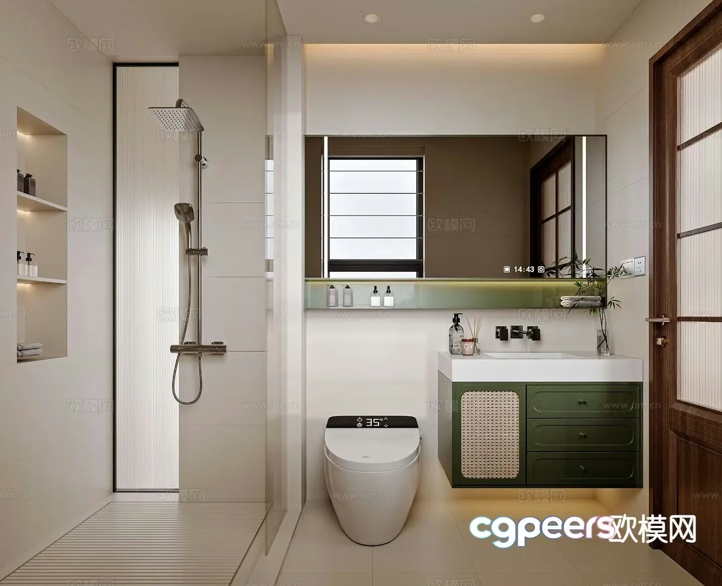French toilet bathroom toilet 3d model