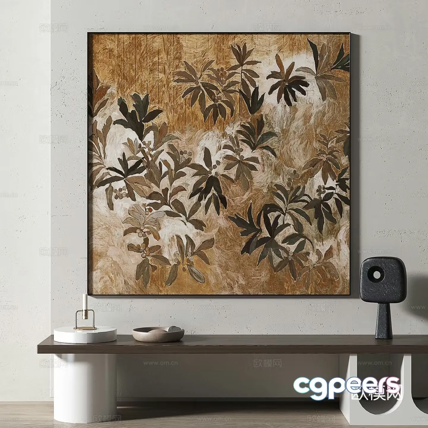 Modern retro medieval decorative painting 3d model