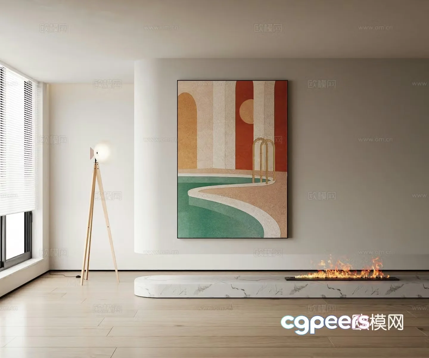 Modern decorative painting 3d model