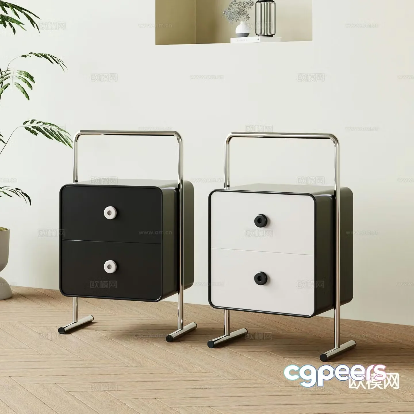 Modern bedside table 3d model