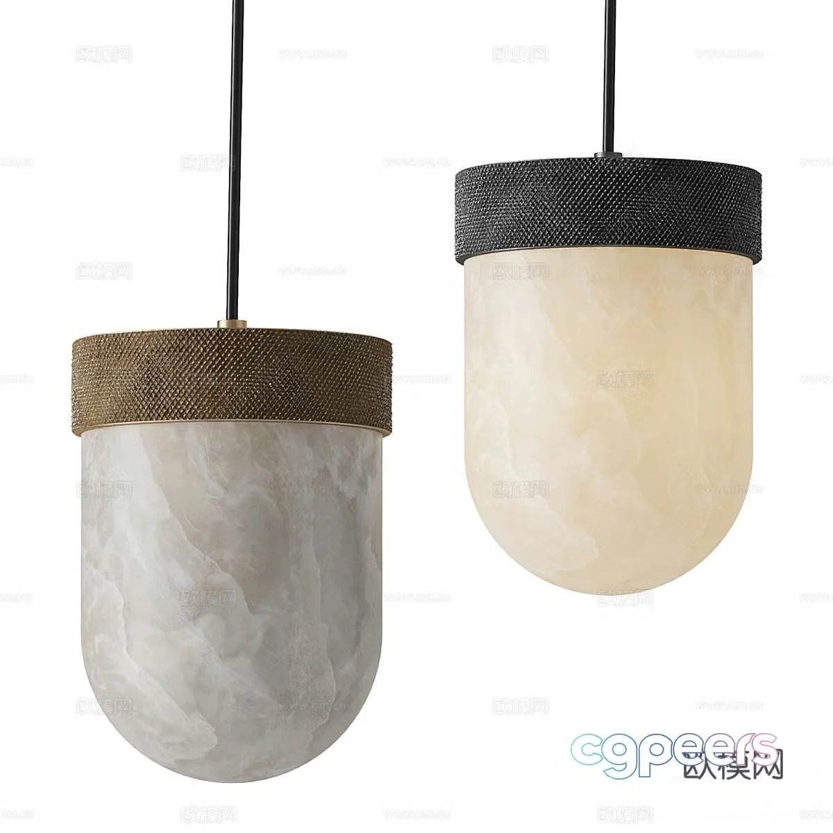 New Chinese style light luxury decorative chandelier 3D model