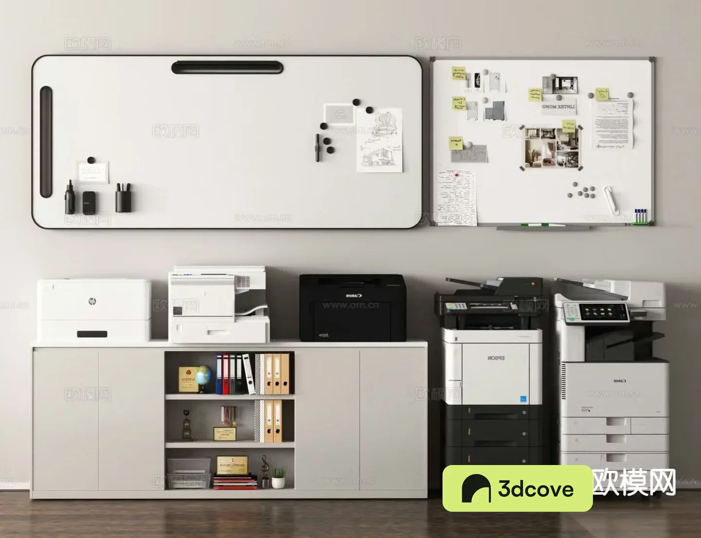 Office supplies printer file cabinet information cabinet whiteboard