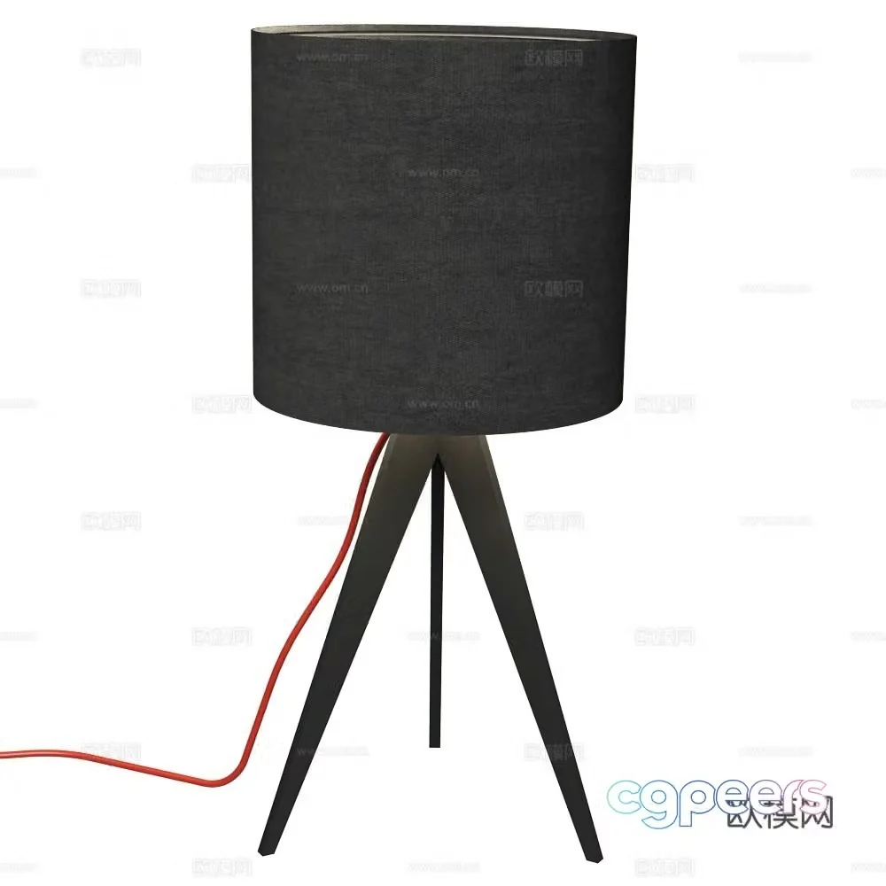 LaLampa modern Nordic desk lamp fabric desk lamp simple desk lamp retro desk lamp 3d model