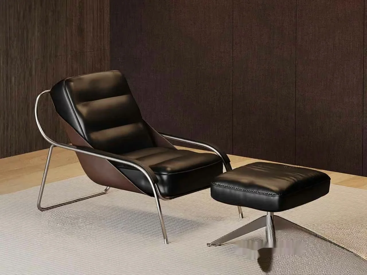 Black Leather Chair 3D Model – 7768 – VRAY Render