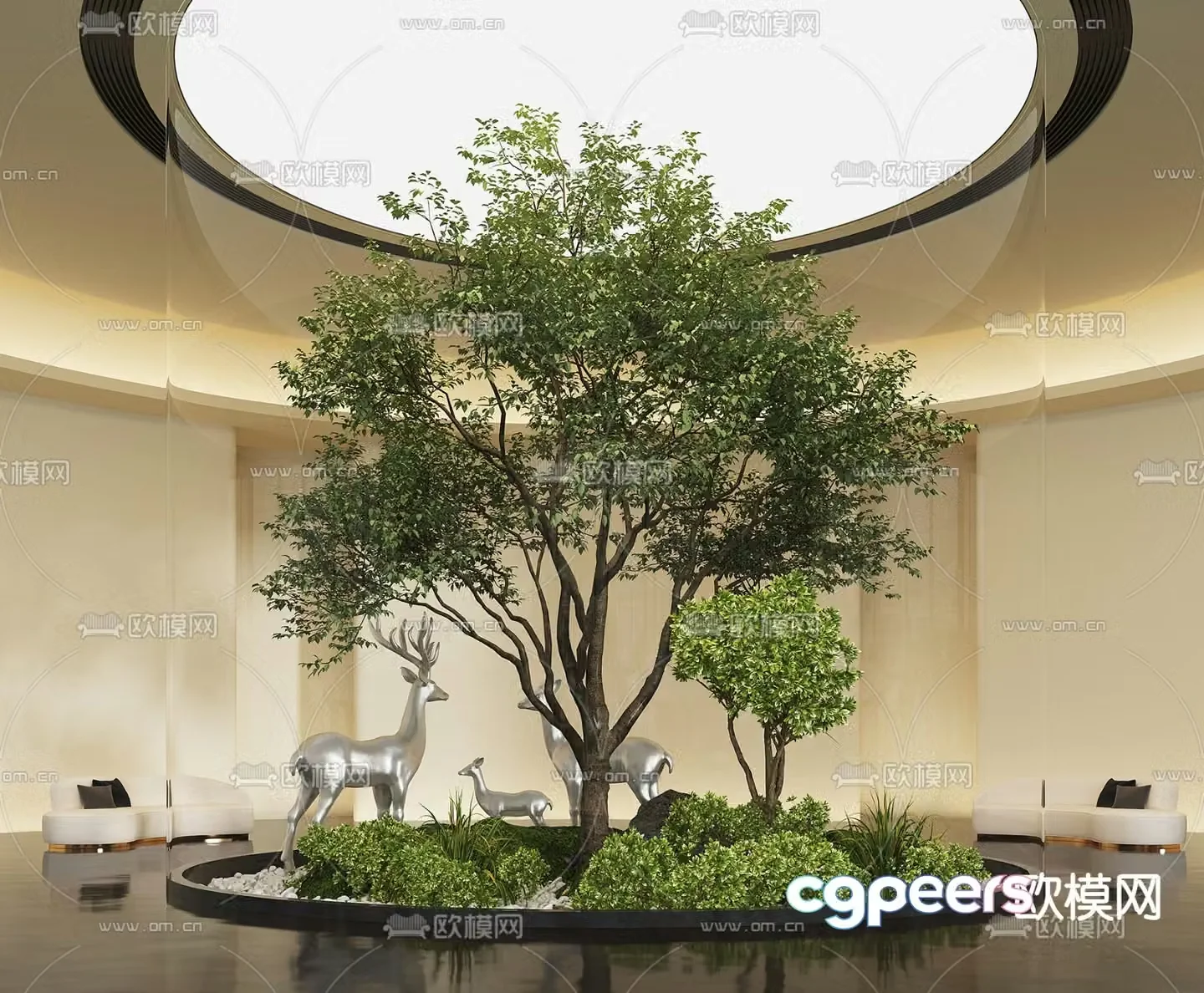 Indoor landscape plant landscaping 3d model