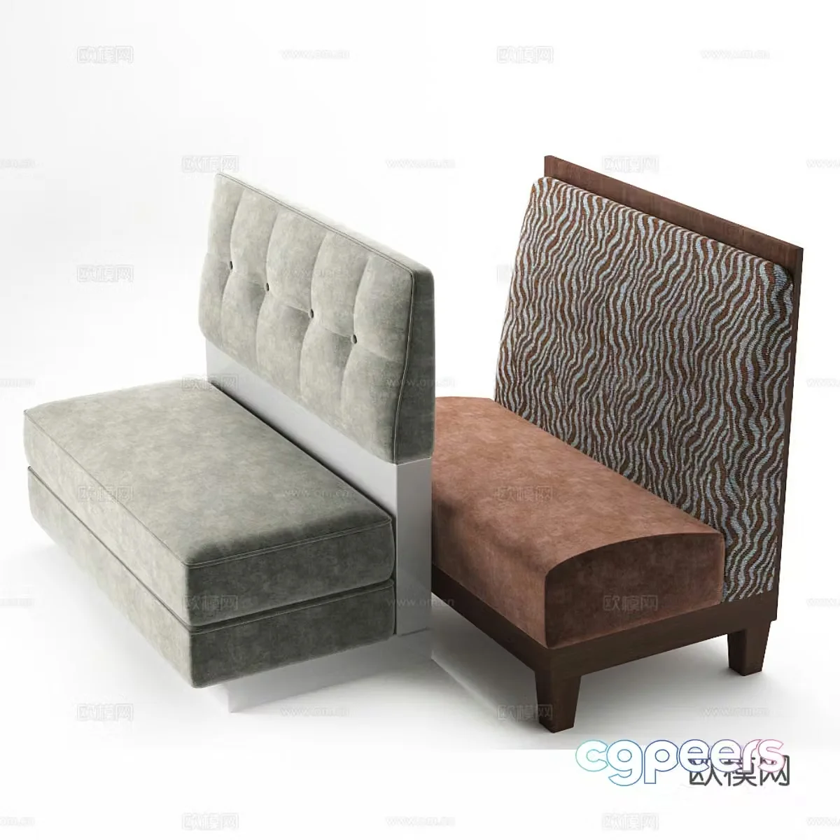 Restaurant sofa 3d model