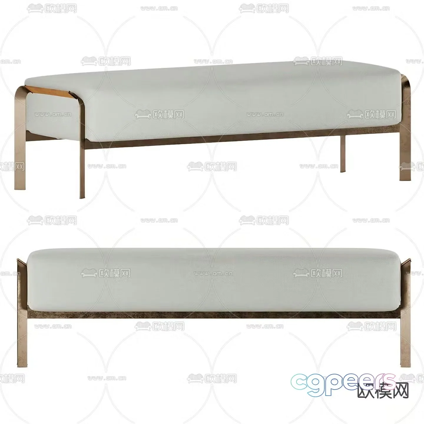 Modern bench 3d model