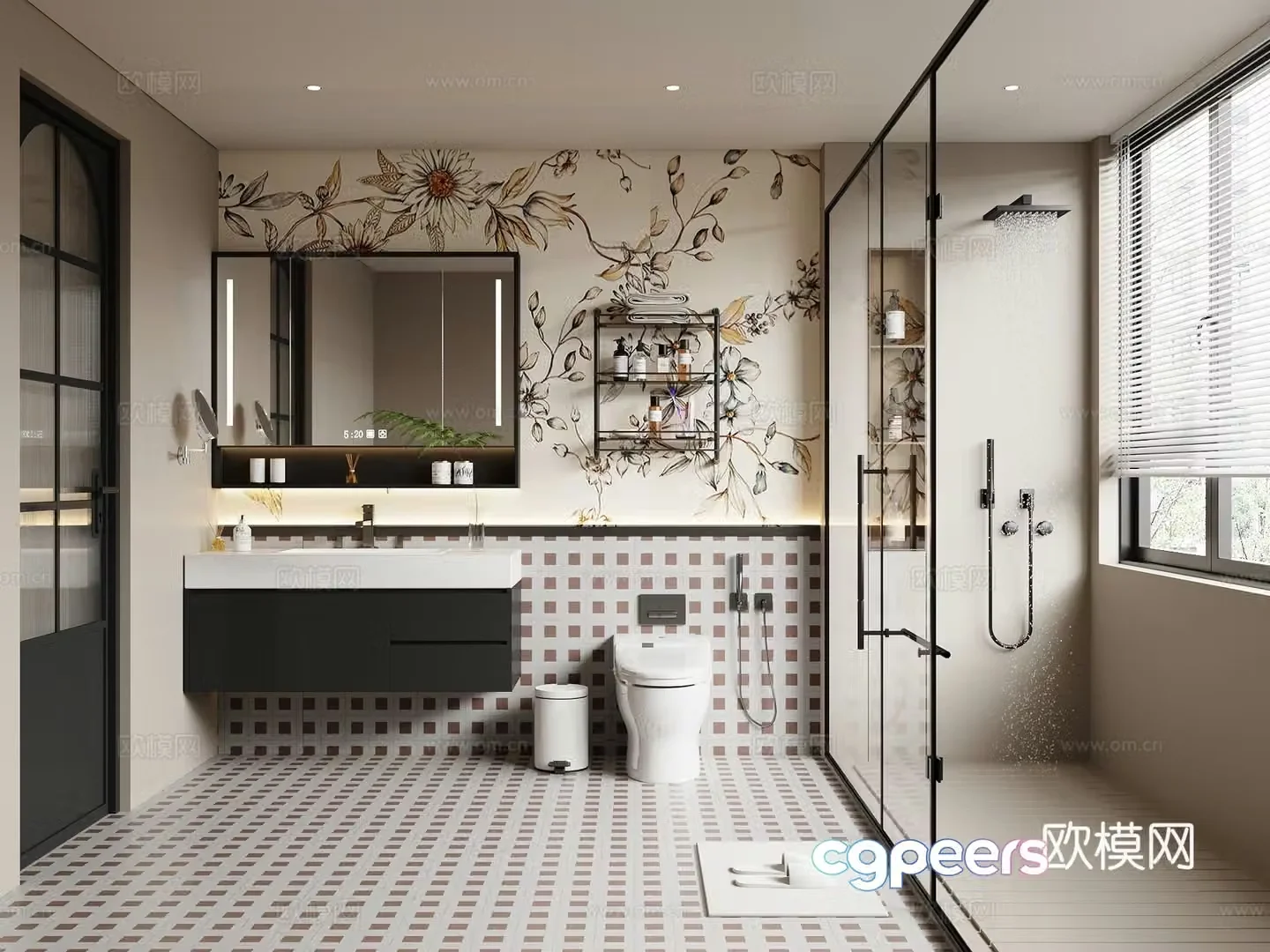 French bathroom bathroom 3d model