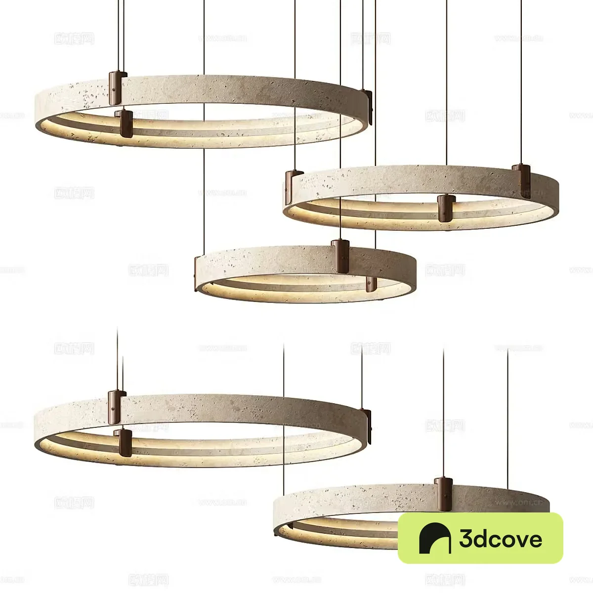 New Chinese style light luxury round decorative chandelier