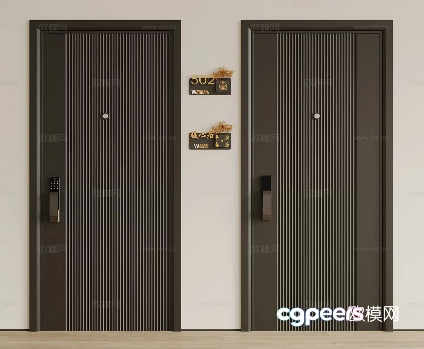 Entry door security door 3d model
