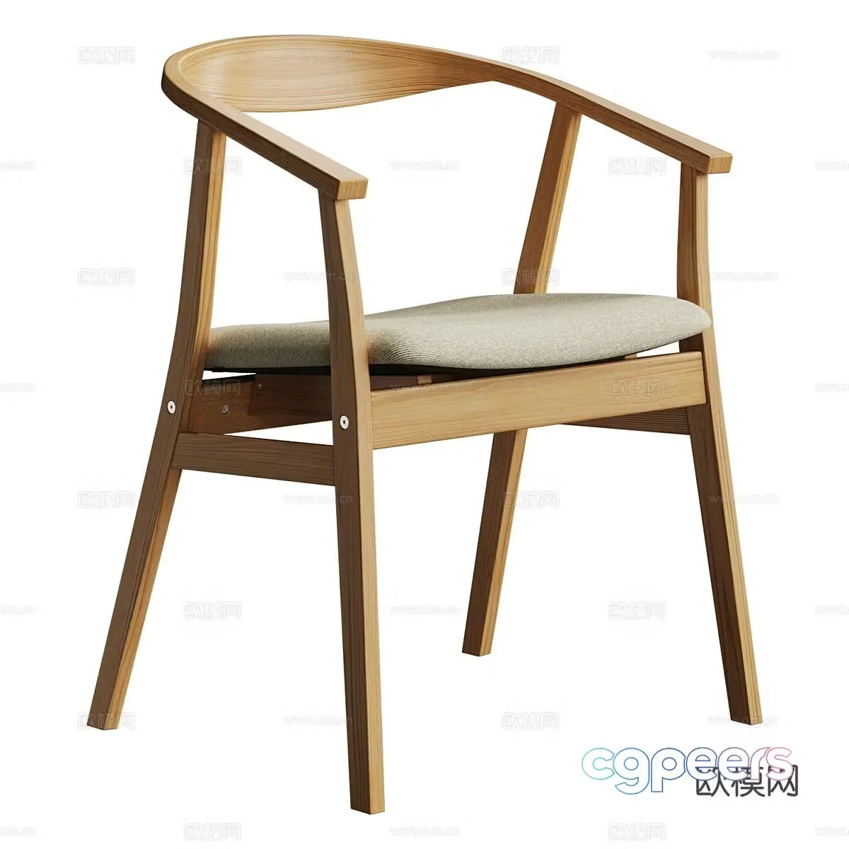New Chinese Virden Chair 3D Model