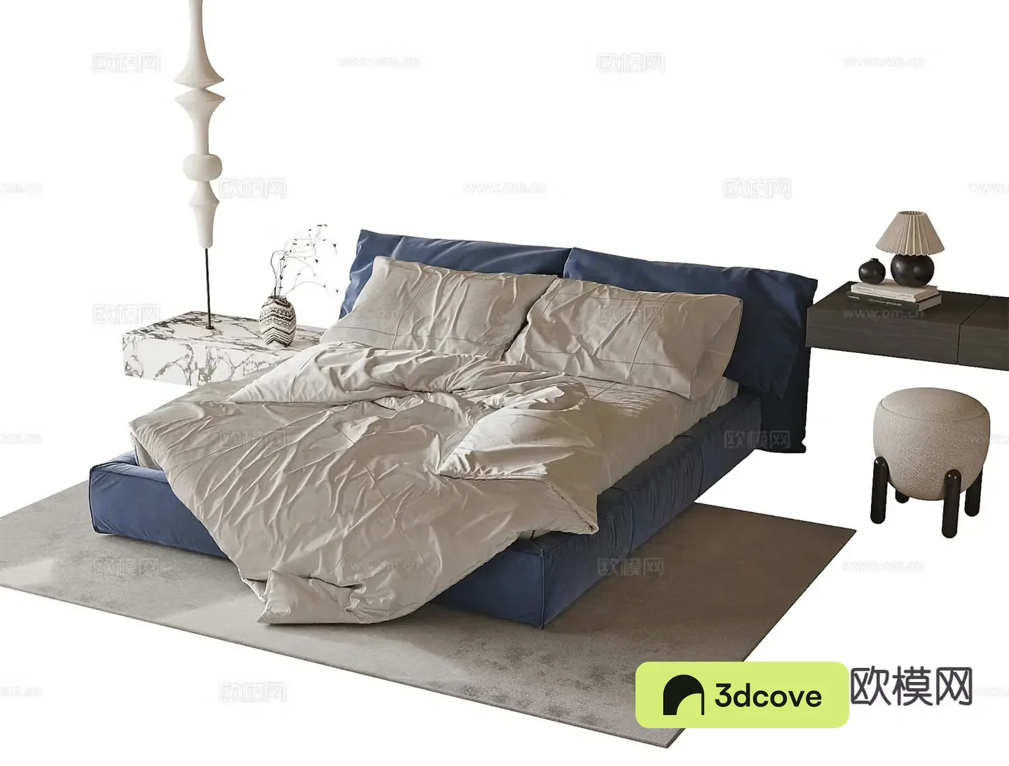 French double bed
