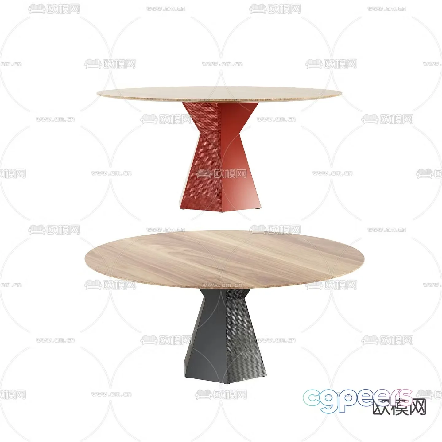 3d model of circular dining table