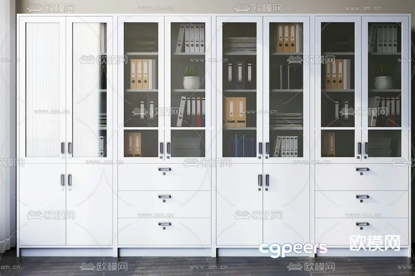 Modern filing cabinet filing cabinet 3d model