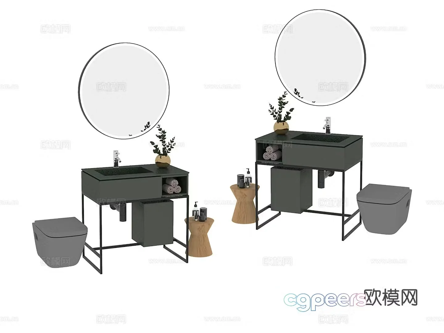Modern dressing table 3d model