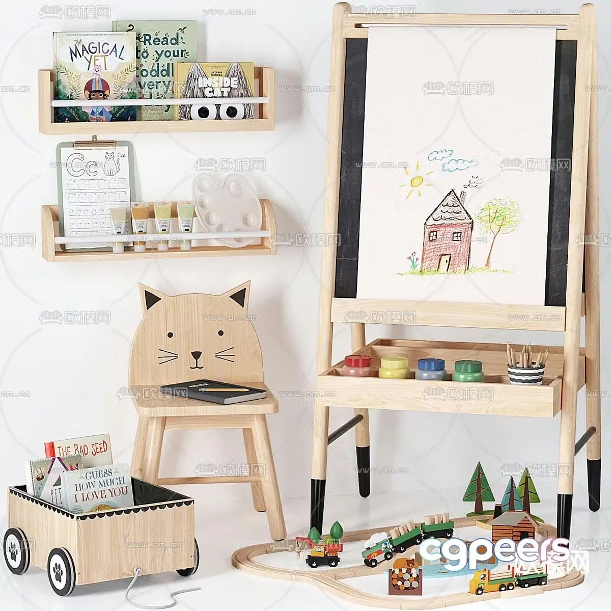 Children’s products children’s drawing board toys 3d model