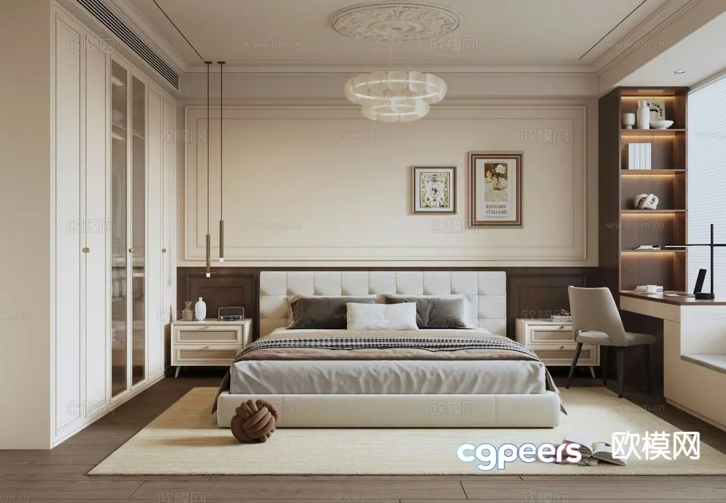 French bedroom master bedroom 3d model