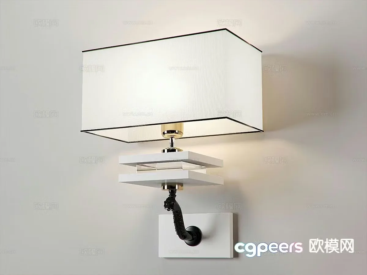 Creative wall lamp 3d model