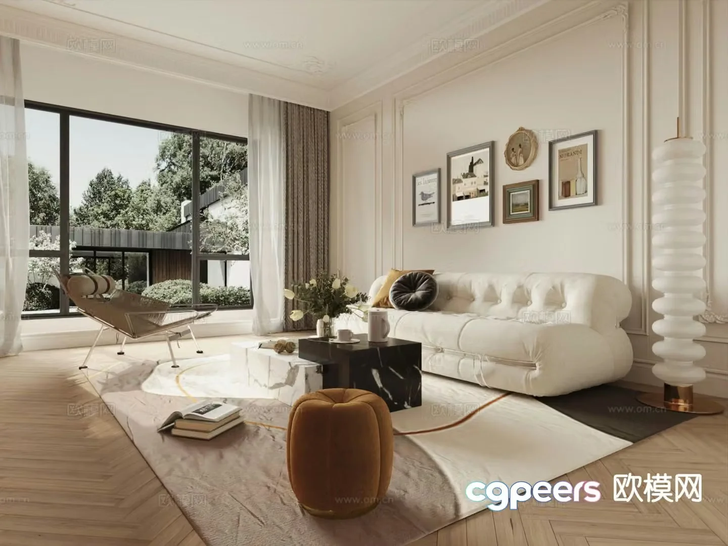 French living room 3d model