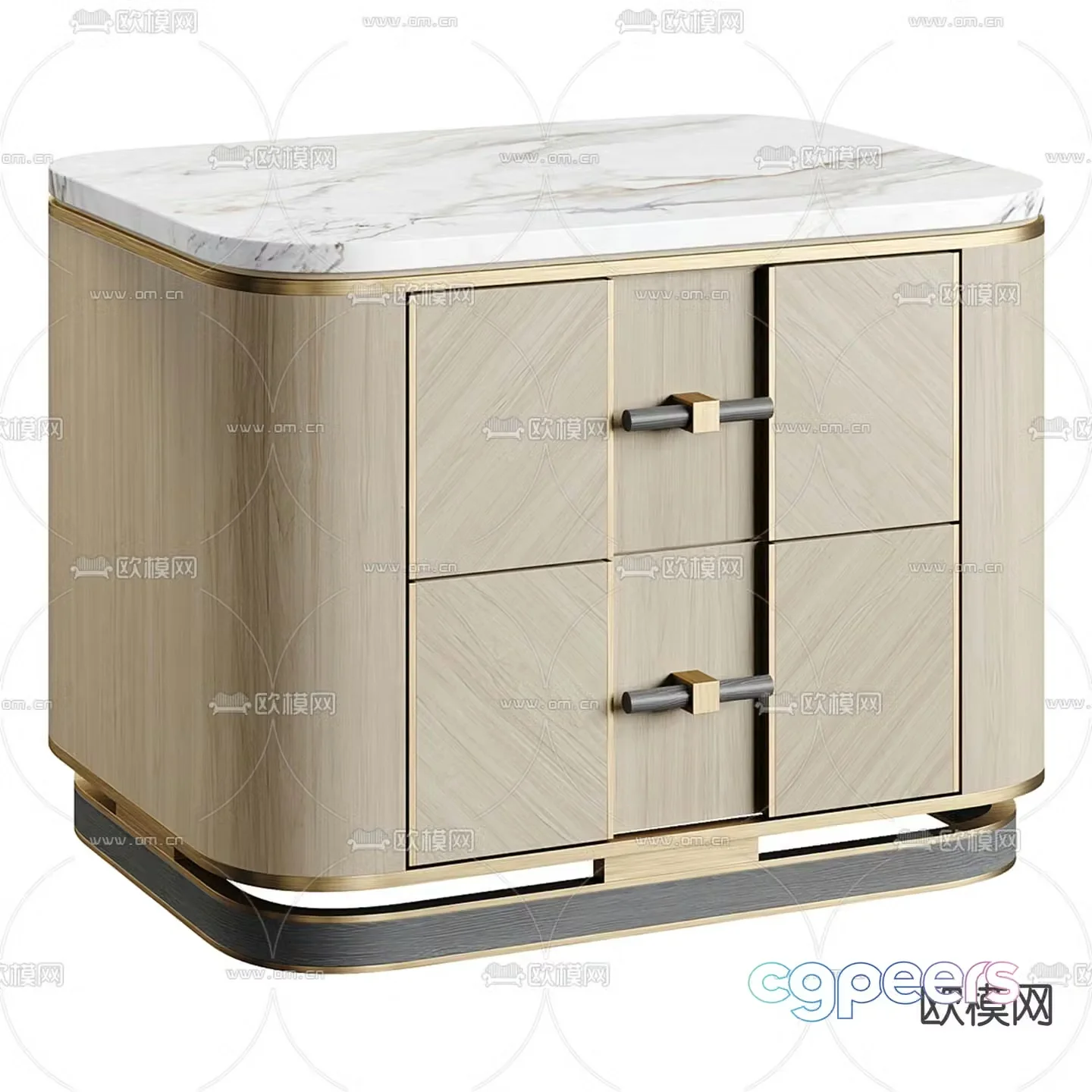 Modern bedside table 3d model