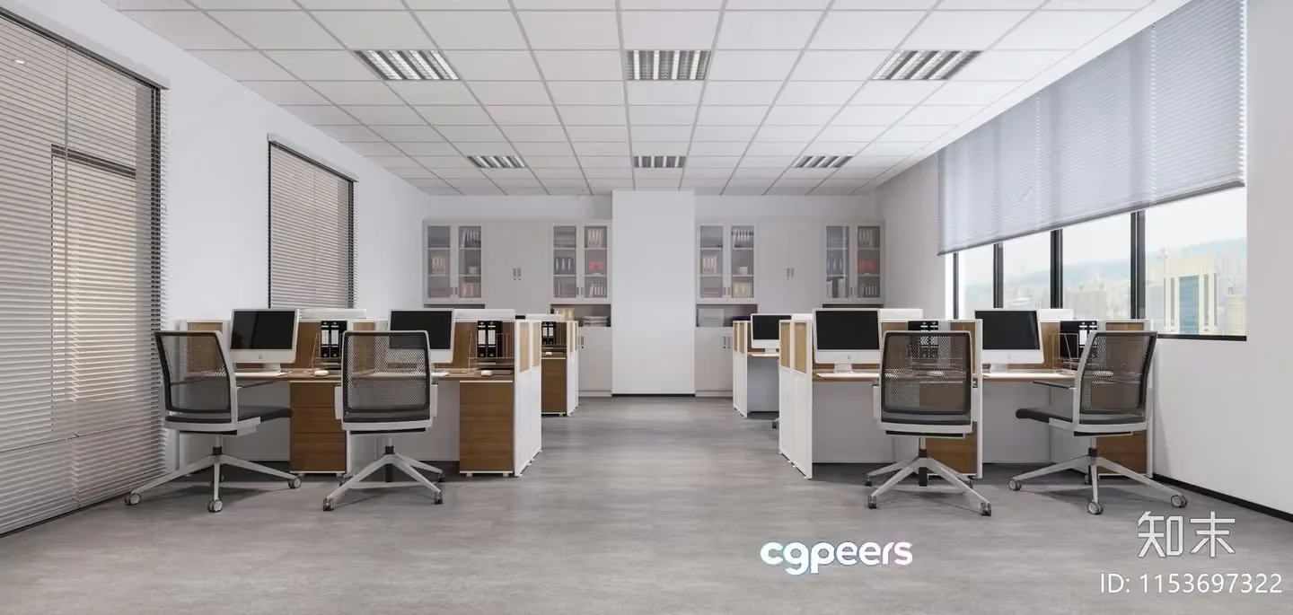Modern Office Space 3D Model – 7309 – VRAY Render