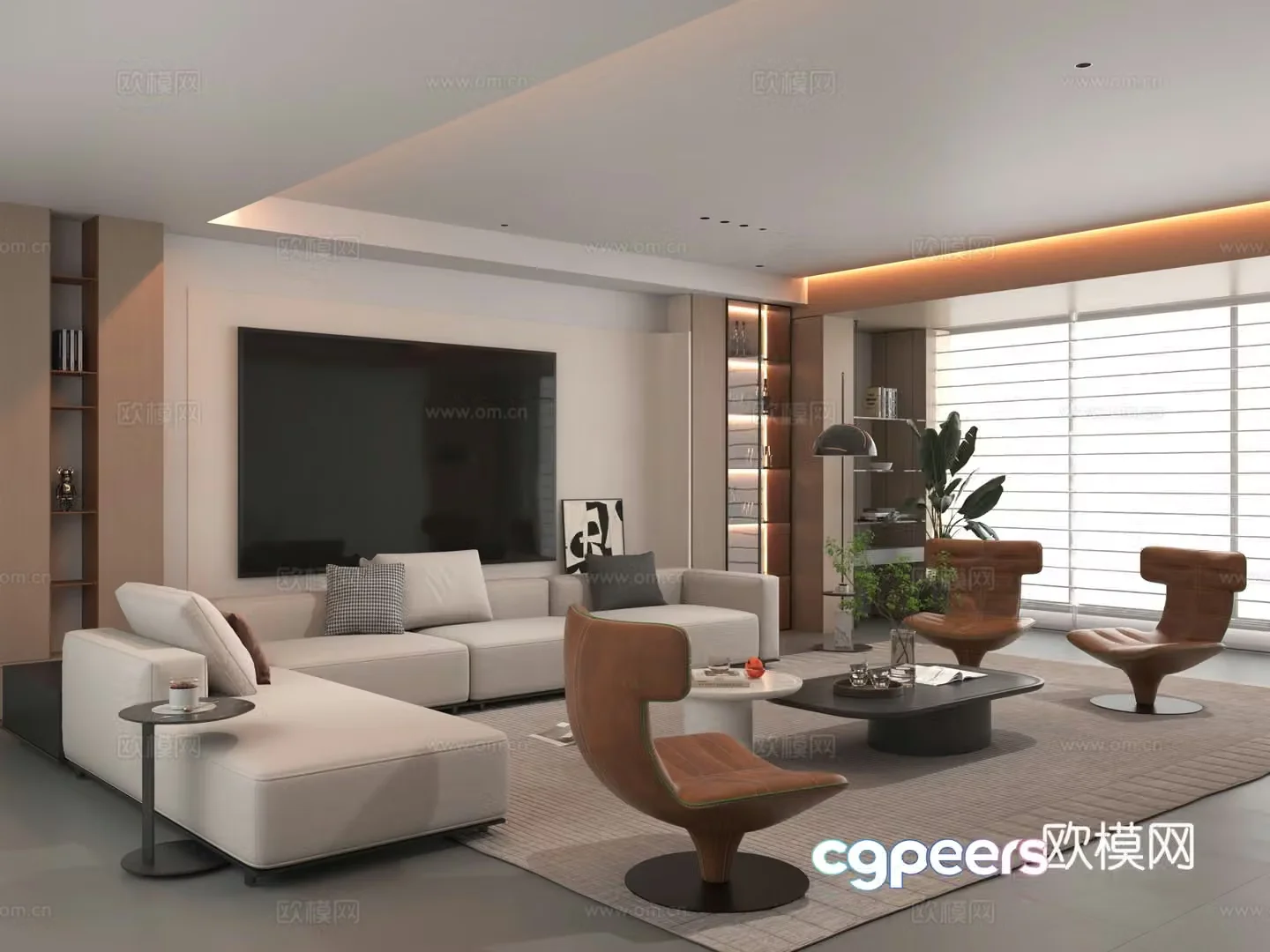 Modern living room 3d model