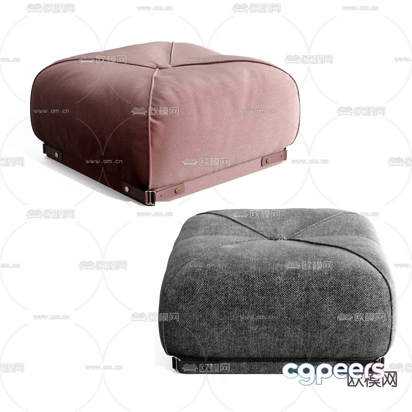 Natuzzi sofa stool 3d model