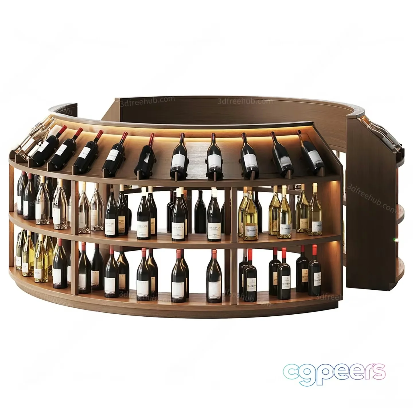 A Wine Rack 3D Model – 8609 – VRAY Render