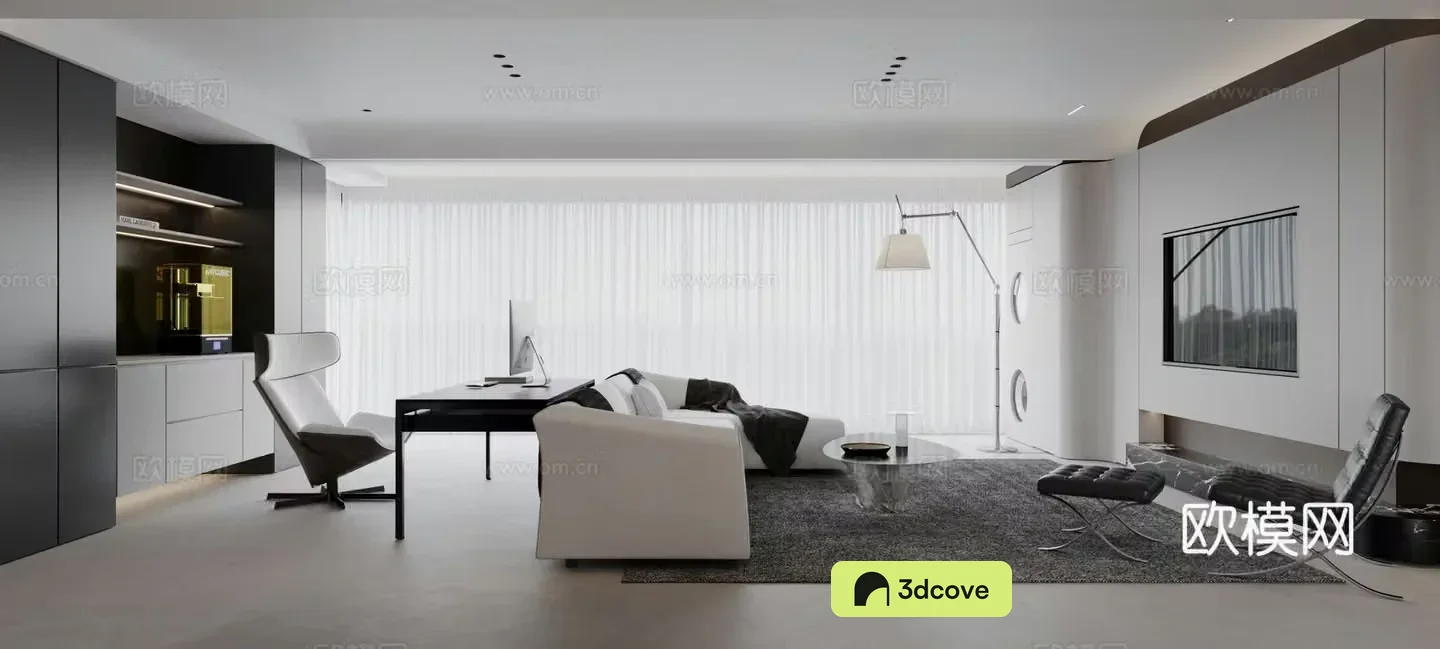 Modern living and dining room sofa coffee table carpet living room