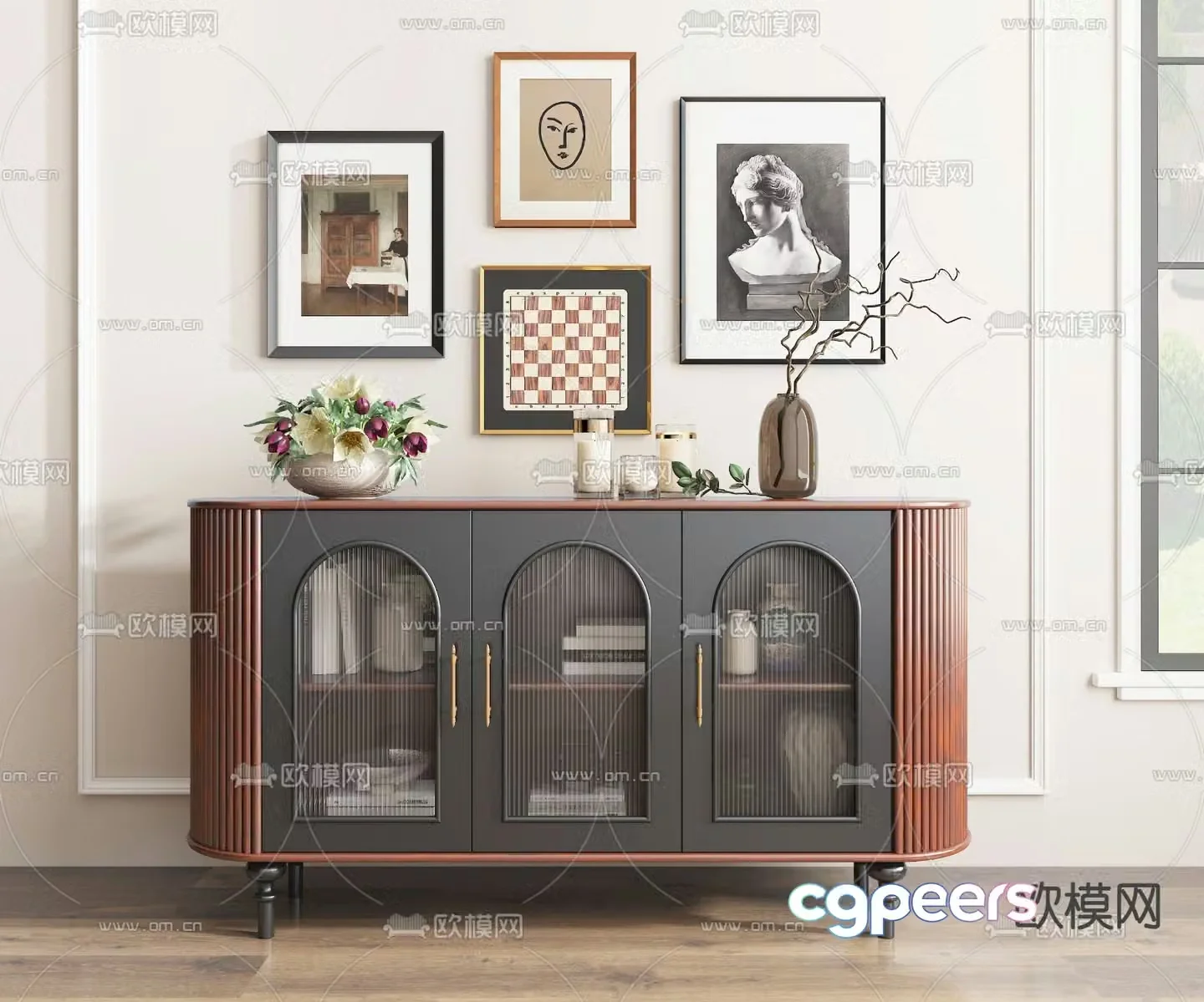 American sideboard 3D model