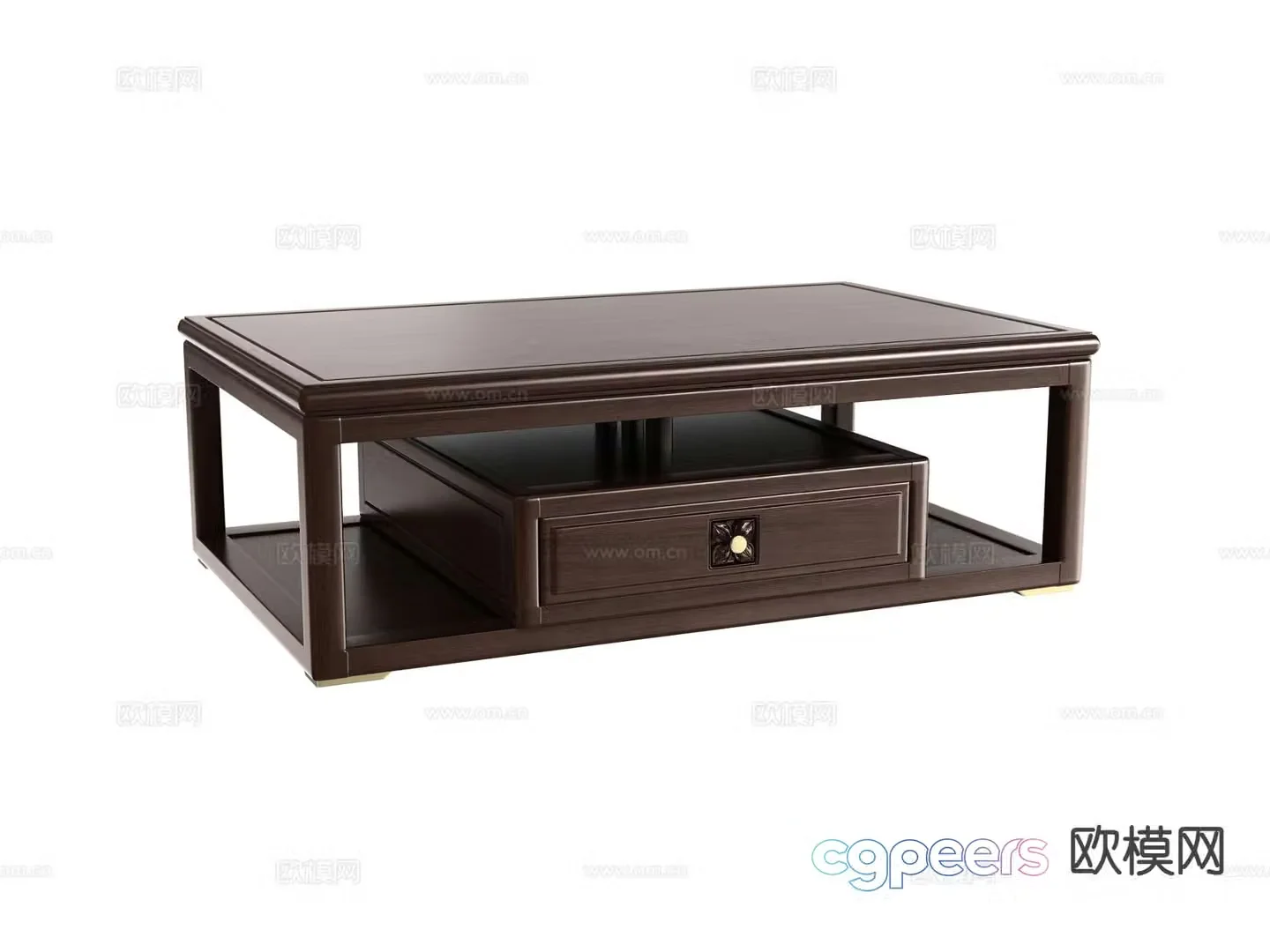 New Chinese style long coffee table 3d model